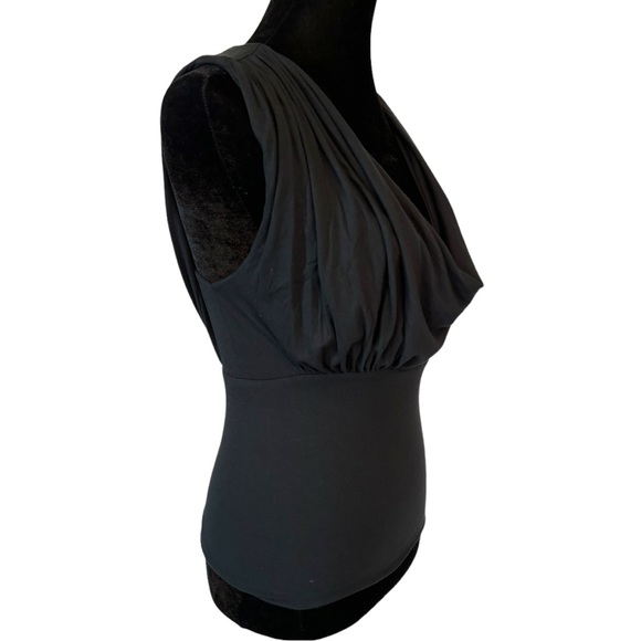 Catherine Malandrino Black Stretch Cowl Neck Top Size Small - Picture 5 of 6